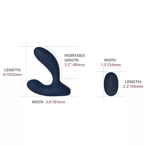 Svakom Vick Neo 2 - vibrator anal smart - silicon albastru