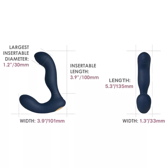 Svakom Iker Neo - vibrator anal interactiv pulsatil - silicon albastru