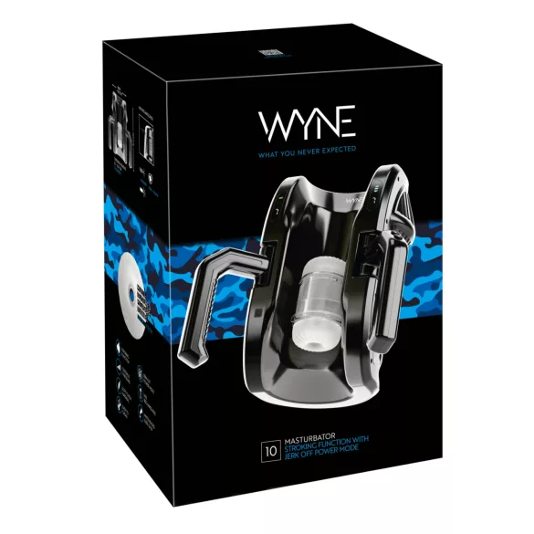 WYNE 10 - masturbator automat cu mâner - negru