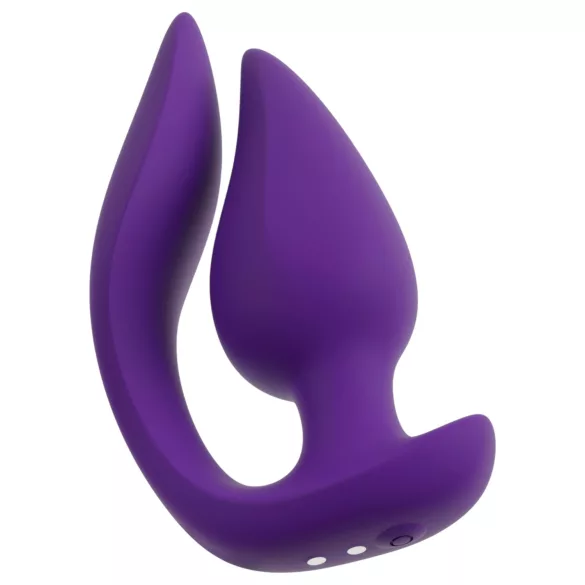 Smile - Vibrator anal și stimulator clitoris 2în1 - silicon mov