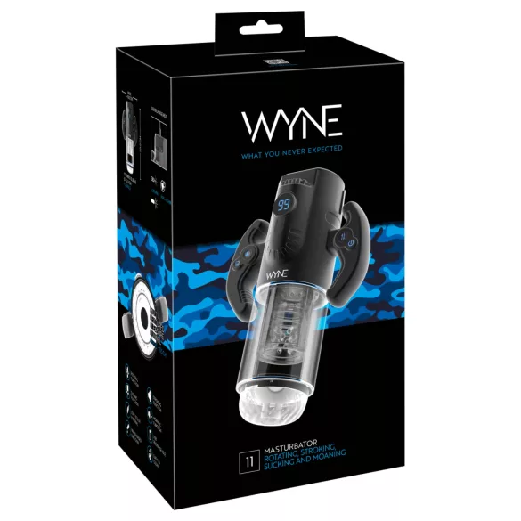 WYNE 11 - masturbator automat pentru bărbați - negru