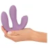Beau Coeur Mireva - vibrator triplu cu brațe și telecomandă - mov