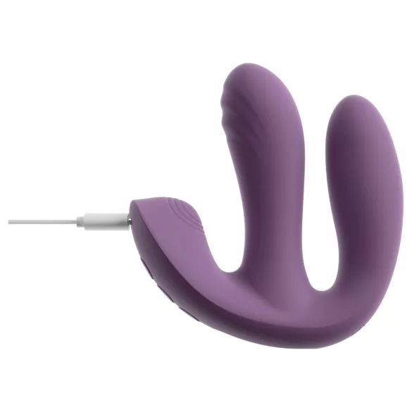 Beau Coeur Mireva - vibrator triplu cu brațe și telecomandă - mov