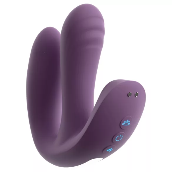 Beau Coeur Mireva - vibrator triplu cu brațe și telecomandă - mov