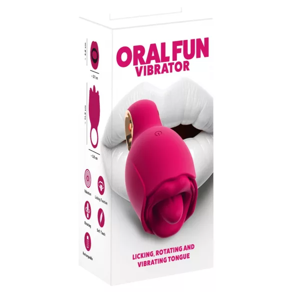 You2Toys Oral Fun - stimulator de clitoris cu limbă (roz)