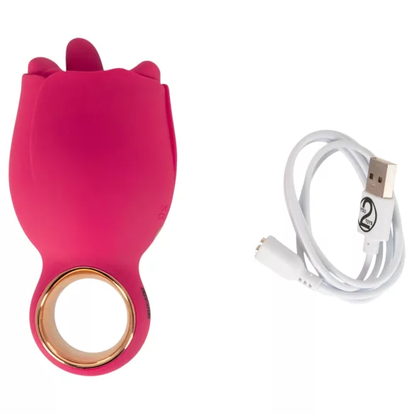 You2Toys Oral Fun - stimulator de clitoris cu limbă (roz)