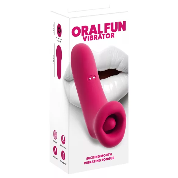 You2Toys Oral Fun - stimulator clitoridian cu aspirație și cu limbă (roz)