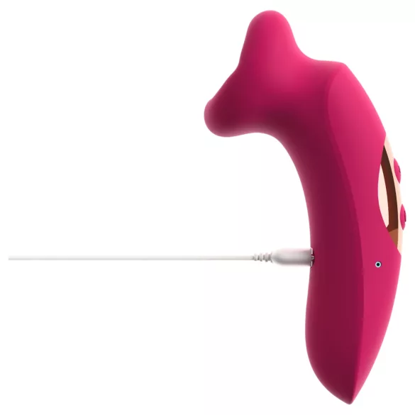 You2Toys Oral Fun - stimulator clitoridian cu aspirație și cu limbă (roz)