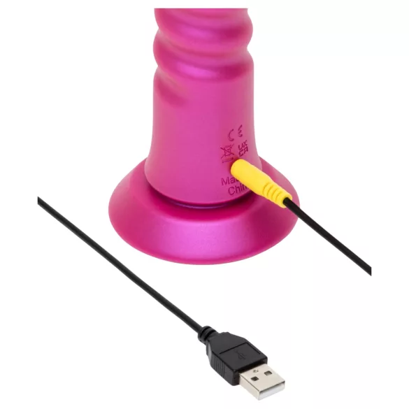 ROMP Jiggle - vibrator împingător cu ventuză (roz)