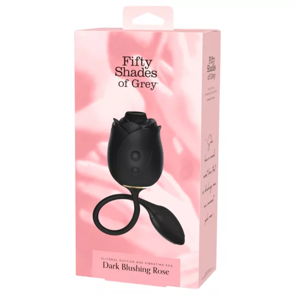Fifty Shades of Grey - stimulator clitoridian cu aspirație și ou vibrator negru