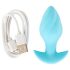Cuties Mini - plug anal vibrant - silicon albastru