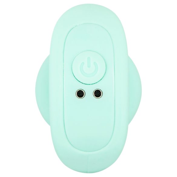 Cuties Mini - plug anal cu vibrații și bile - silicon verde