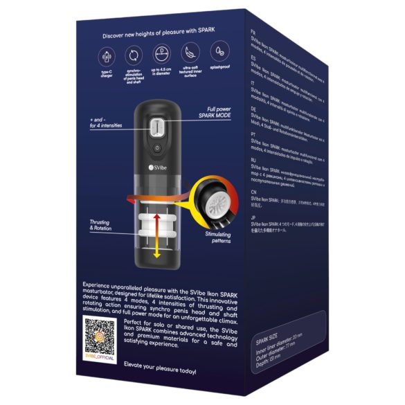 Snail Vibe Ikon Spark - masturbator automat - negru