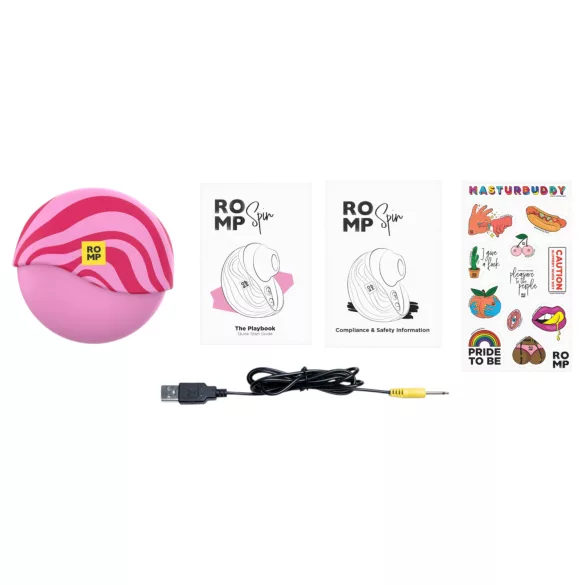 ROMP Spin - stimulator clitoridian cu unde de aer (roz)