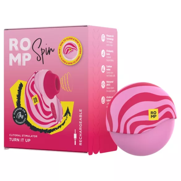 ROMP Spin - stimulator clitoridian cu unde de aer (roz)