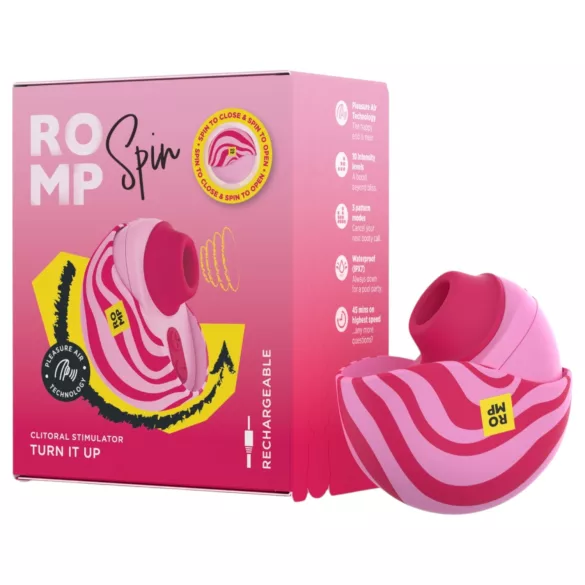 ROMP Spin - stimulator clitoridian cu unde de aer (roz)