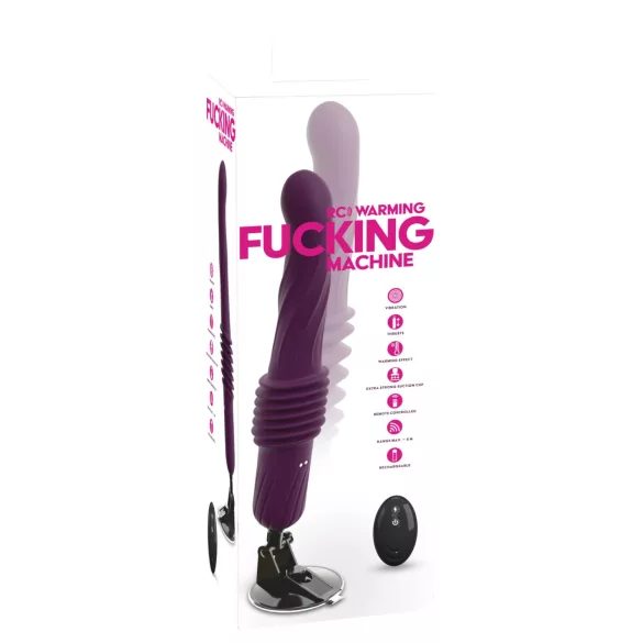 You2Toys - vibrator cu împingere, încălzire și telecomandă (mov)