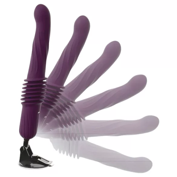 You2Toys - vibrator cu împingere, încălzire și telecomandă (mov)