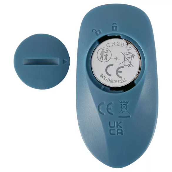 You2Toys - Vibrator cu iepuraș pentru strap-on, cu 3 piese și telecomandă (albastru)