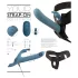 You2Toys - Vibrator cu iepuraș pentru strap-on, cu 3 piese și telecomandă (albastru)