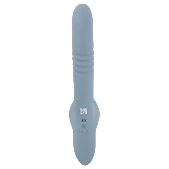 You2Toys - Vibrator cu iepuraș pentru strap-on, cu 3 piese și telecomandă (albastru)
