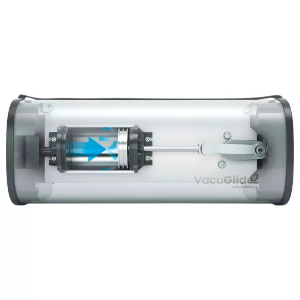 VacuGlide 2 - automat, masturbator de lux pentru bărbați, cu alimentare la rețea (argintiu)