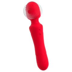   Sweet Smile - vibrator wand cu acumulator, rezistent la apă (roșu)