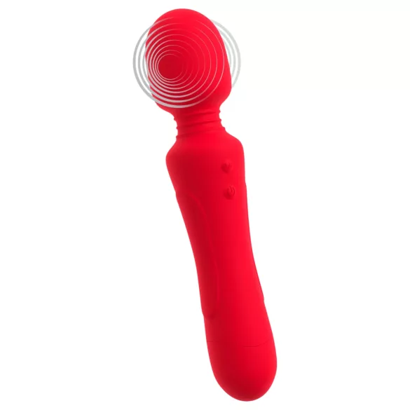 Sweet Smile - vibrator wand cu acumulator, rezistent la apă (roșu)