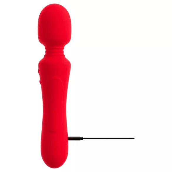Sweet Smile - vibrator wand cu acumulator, rezistent la apă (roșu)