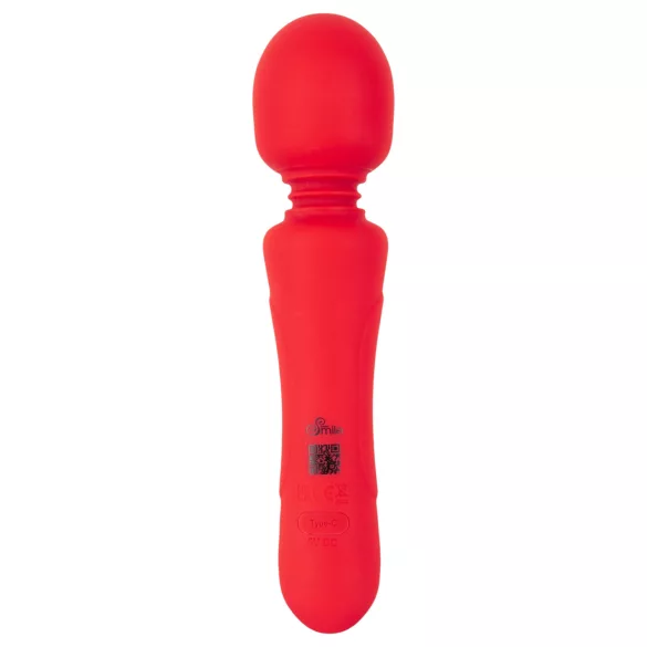 Sweet Smile - vibrator wand cu acumulator, rezistent la apă (roșu)