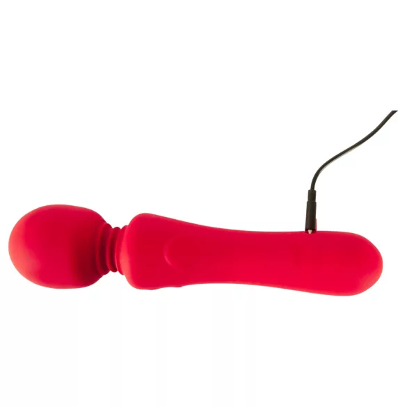 Sweet Smile - vibrator wand cu acumulator, rezistent la apă (roșu)