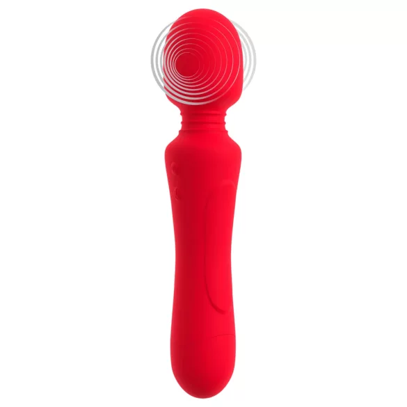 Sweet Smile - vibrator wand cu acumulator, rezistent la apă (roșu)