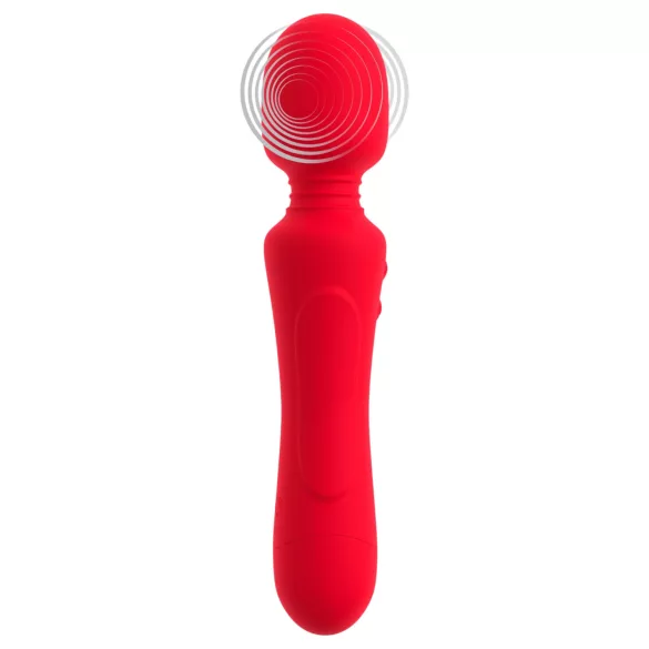 Sweet Smile - vibrator wand cu acumulator, rezistent la apă (roșu)