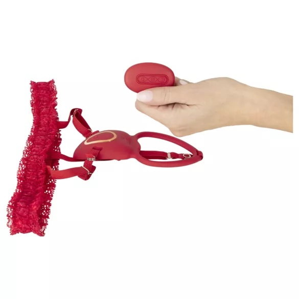 You2Toys - vibrator clitoridian purtabil (roșu)