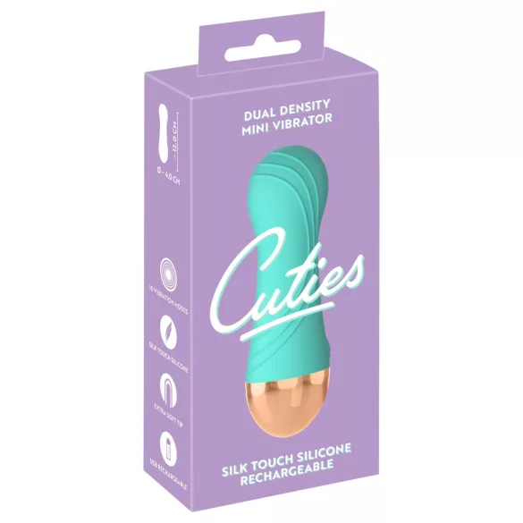 Cuties - mini vibrator verde, rezistent la apă, cu acumulator