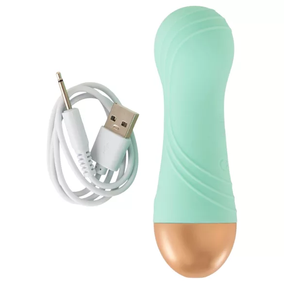 Cuties - mini vibrator verde, rezistent la apă, cu acumulator