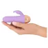 Cuties - mini vibrator cu braț pentru clitoris, reîncărcabil și rezistent la apă (mov)