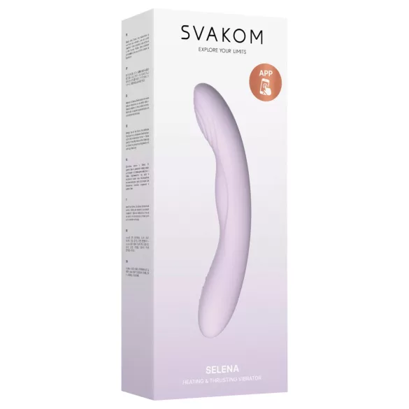 Svakom Selena - vibrator pentru punctul G cu încălzire și mișcare de împingere (mov)