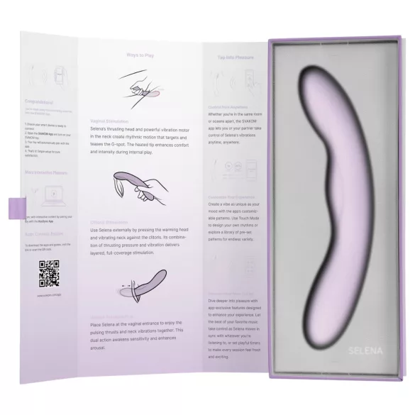 Svakom Selena - vibrator pentru punctul G cu încălzire și mișcare de împingere (mov)