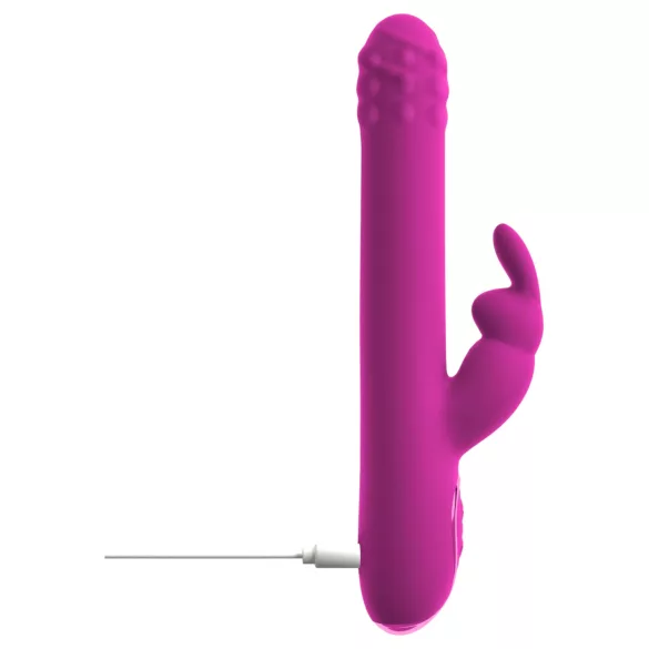 Sweet Smile - vibrator cu braț rotativ pentru clitoris, cu împingere (roz)