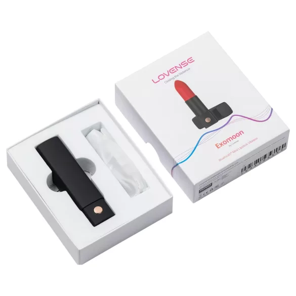 Lovense Exomoon - mini vibrator în formă de ruj (negru)