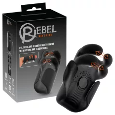 Rebel - masturbator cu pulsații și vibrații (negru)