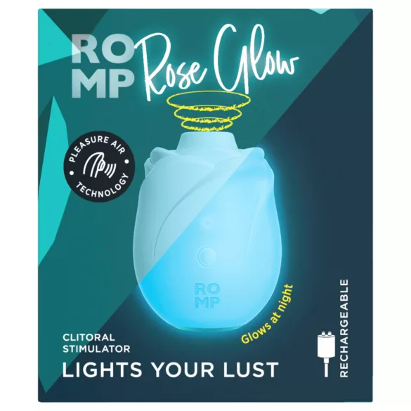 ROMP Rose Glow - stimulator clitoridian cu unde de aer (albastru)