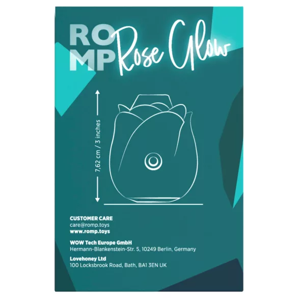 ROMP Rose Glow - stimulator clitoridian cu unde de aer (albastru)