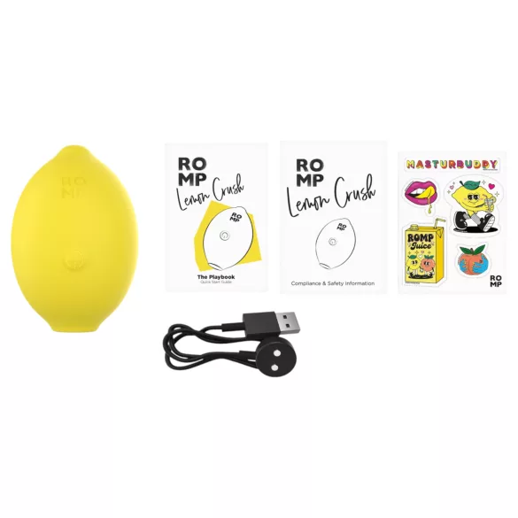 Romp Lemon Crush - vibrator clitoridian cu unde de aer (galben)