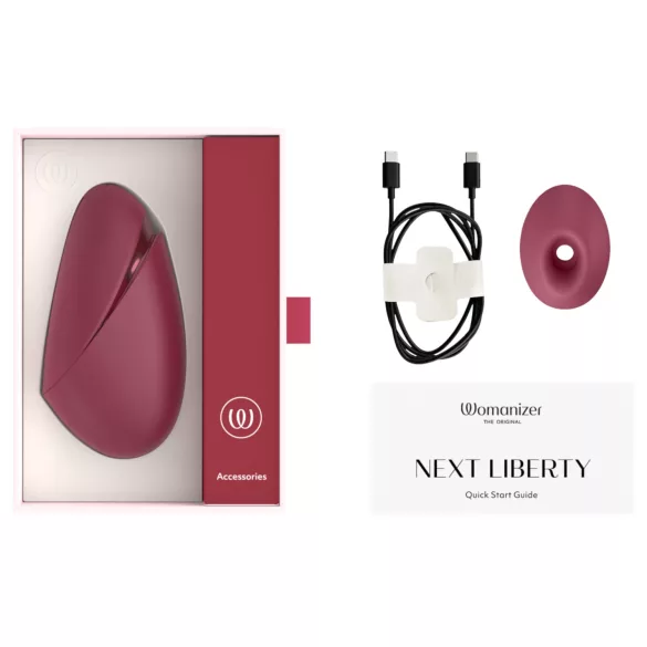 Womanizer Next Liberty - stimulator clitoridian cu unde de aer (roșu)
