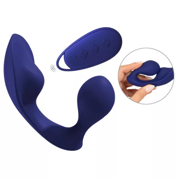 SMILE - vibrator anal și pentru chiloți cu telecomandă (albastru)