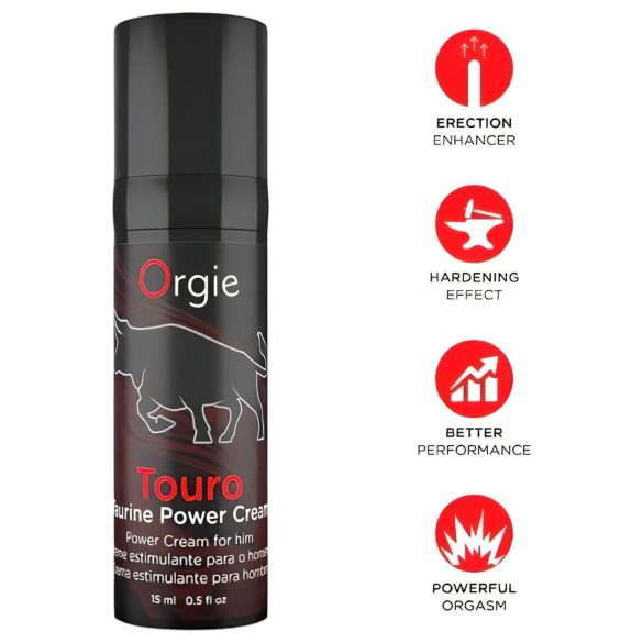 Orgie Touro Power - cremă stimulatoare erecție - 15ml