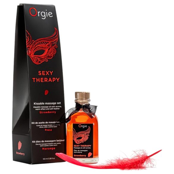 Orgie Sexy Therapy - Set ulei de masaj - Căpșuni