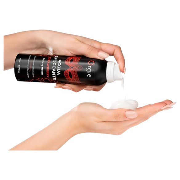 Orgie - Spumă de masaj - efect crocant, aromă de căpșuni, 150ml